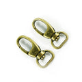 Emmaline 1/2" Designer Profile Swivel Snap Hooks - Set of Two Antique Brass Primary Image
