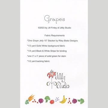 Handpicked Produce Quilt Pattern - Grapes - FOR MARKET STORE & WEBSITE Alternative View #1