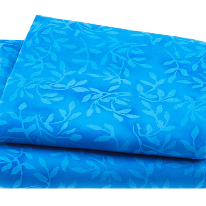 Luscious Batiks - Mini Leaf French Blue 5 Yard Cut
