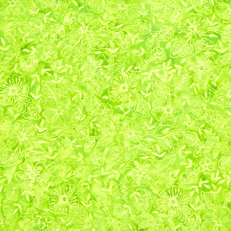 Tonga Batiks - Brightside Medium Tropical Flowers Neon Yardage