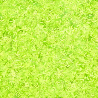 Tonga Batiks - Brightside Medium Tropical Flowers Neon Yardage