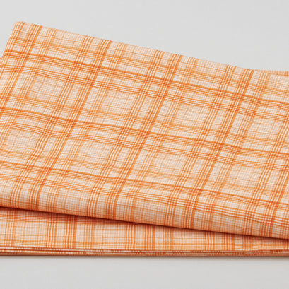Retreat Yourself - Wellness Plaid Orange 2 Yard Cut