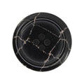 Recycled Plastic 28mm Round Crackle Button - Black