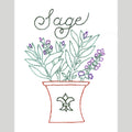 Aunt Martha's Superb Herb Iron-On Embroidery Pattern