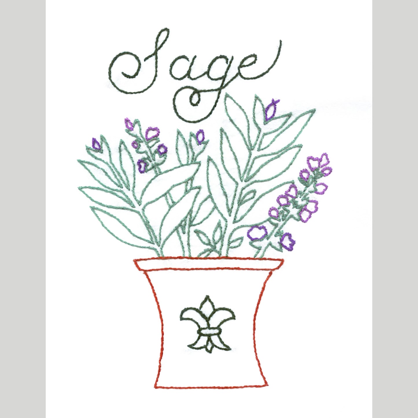 Aunt Martha's Superb Herb Iron-On Embroidery Pattern Alternative View #2