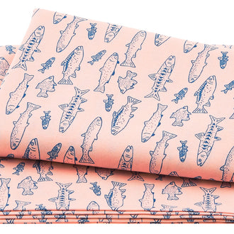Fisherman's Bend - Peach Fish 2 Yard Cut