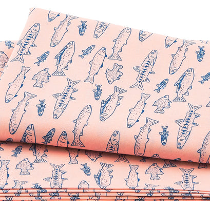 Fisherman's Bend - Peach Fish 2 Yard Cut