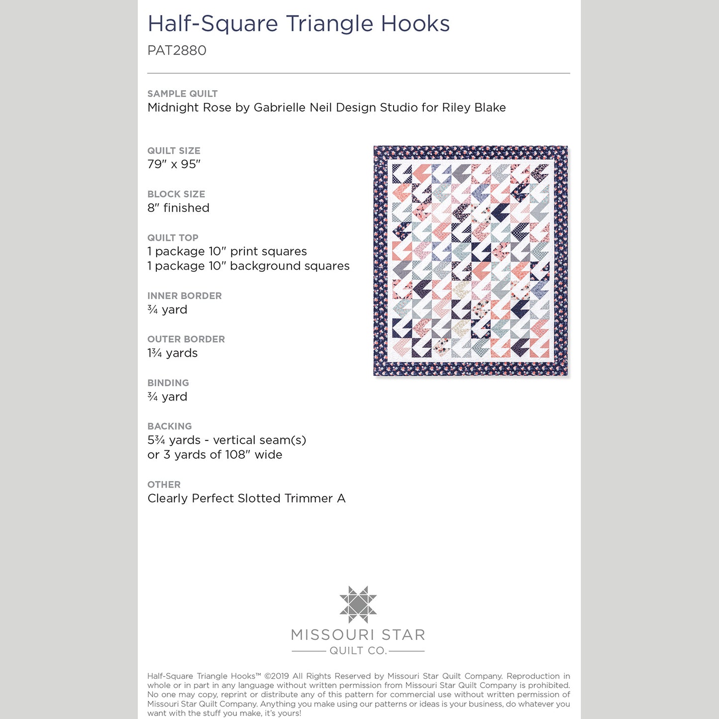 Digital Download - Half-Square Triangle Hooks Quilt Pattern by Missouri Star Alternative View #1