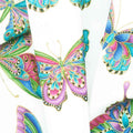 Alluring Butterflies - Small Butterfly Aflutter White Metallic Yardage Alternative View #1