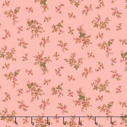 Chocolate Covered Cherries - Floral Pink Yardage
