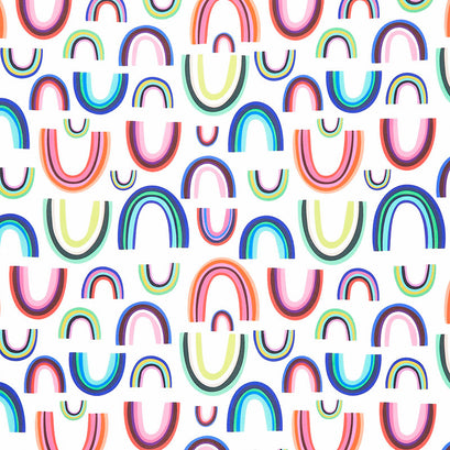 Color Wheel - Rainbows Ivory Yardage