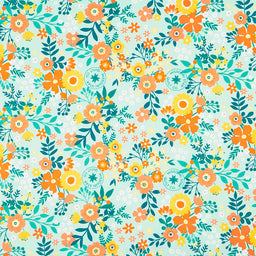 Quilt Town - Missouri Star Large Floral MInt Yardage Primary Image