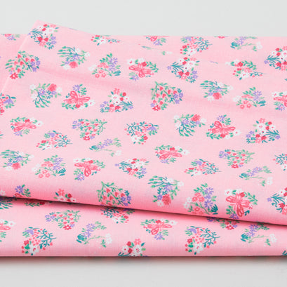Ditsy - Bouquets Pink 2 Yard Cut
