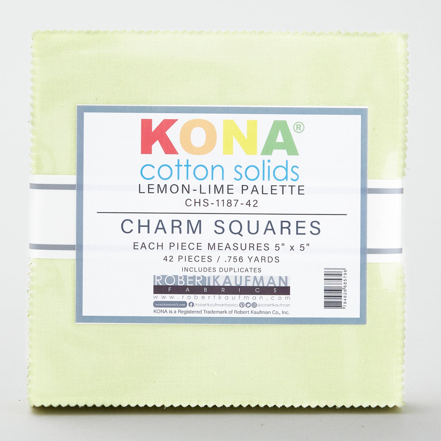 Kona Cotton - Lemon-Lime PaletteCharm Pack Alternative View #1