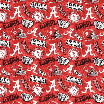NCAA - Alabama Tone on Tone Red Yardage Primary Image