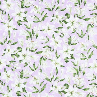 Spring Awakening - Lilies Lilac Multi Yardage