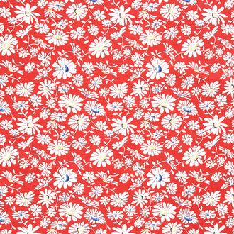 Sweet Melodies - Daisies Red Yardage