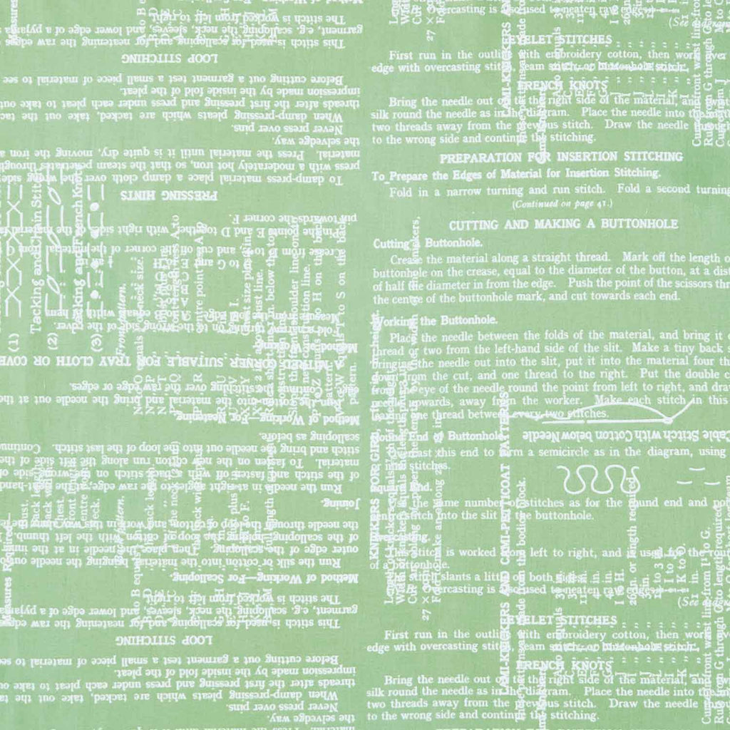 Sew Journal Pattern Making Green Yardage
