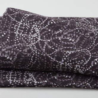 Tranquil Flannel - Swirling Geometric Black 108" Wide 3 Yard Cut