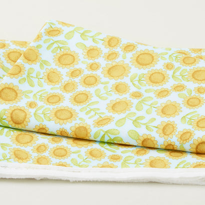 Farm Babies - Sunflowers Blue 2 Yard Cut