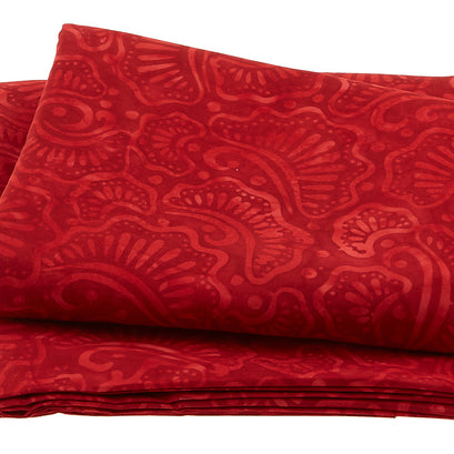 Wilmington Batiks - Wavy Fans Red 3 Yard Cut