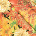 Thankful - Packed Pumpkin Florals Pumpkin Metallic Yardage Alternative View #1