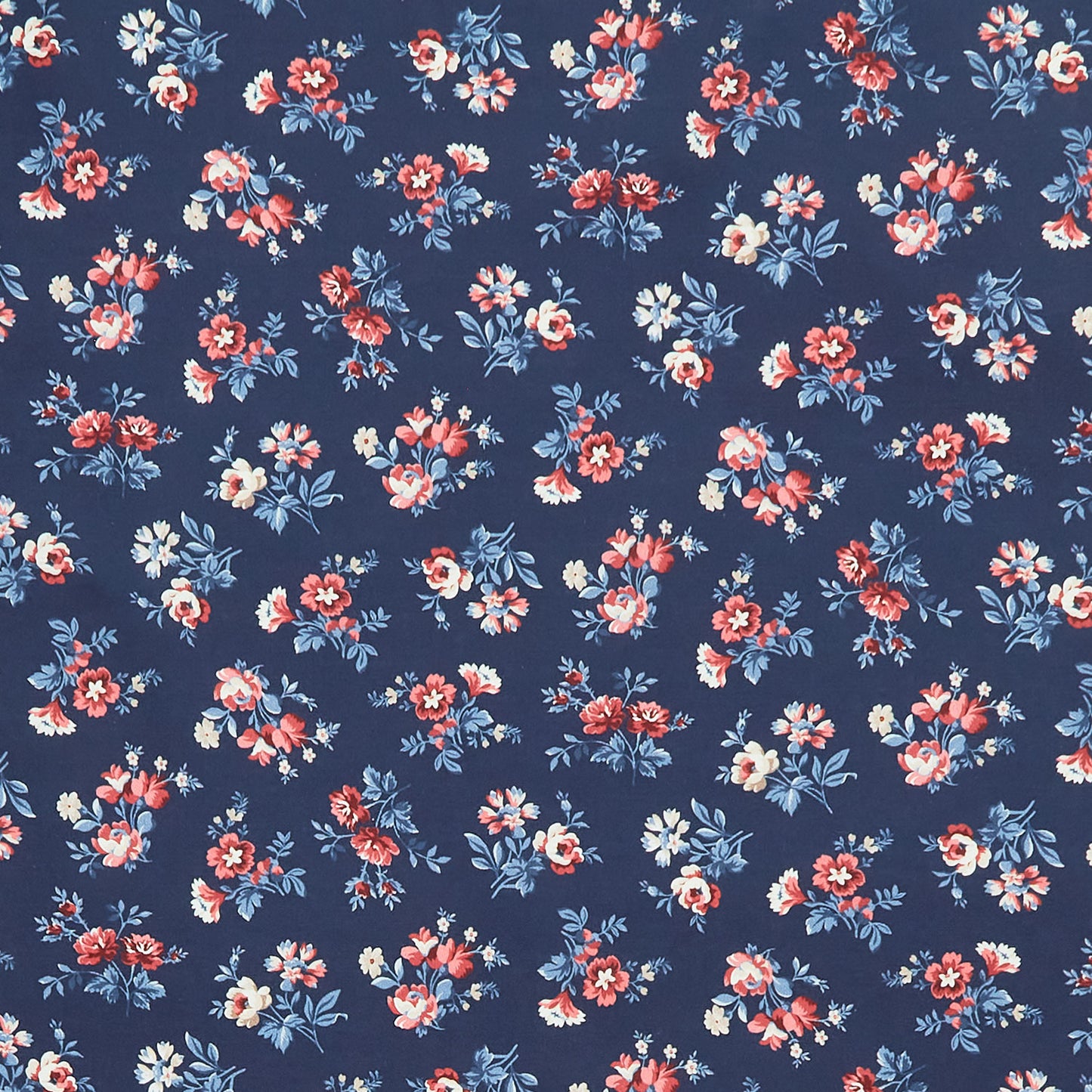 Victory Garden - Tossed Small Vintage Florals Navy Yardage Do not publish till 7/1 Primary Image