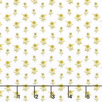 Belle - Picked Flowers Dove Yardage