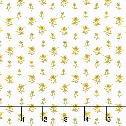 Belle - Picked Flowers Dove Yardage