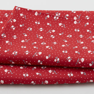 Fresh & Sweet - Small Floral Red 3 Yard Cut