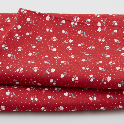 Fresh & Sweet - Small Floral Red 3 Yard Cut