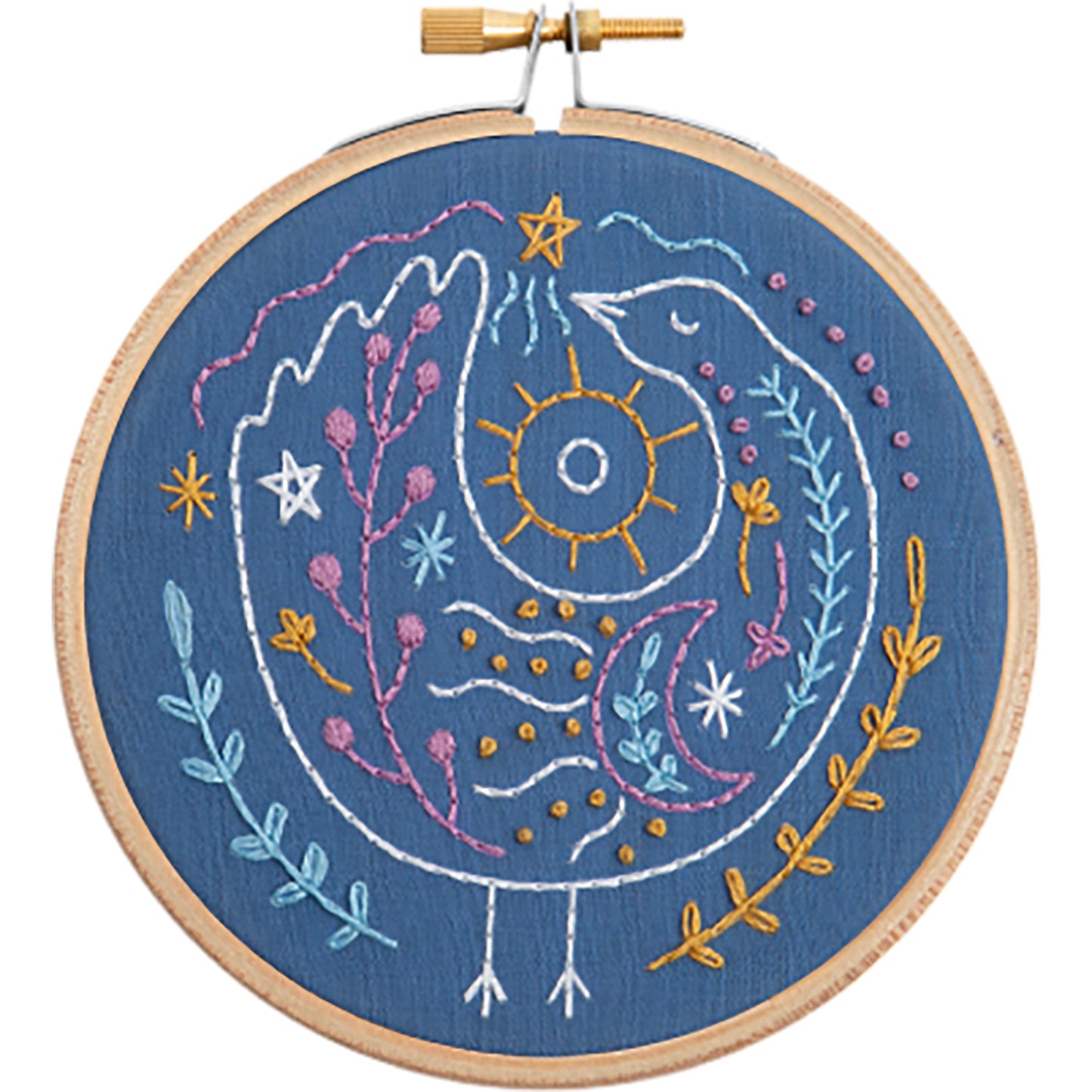 Celestial Bird Mini Embroidery Kit Alternative View #1