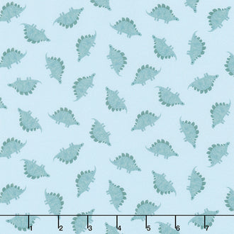 D Is For Dinosaur - Stegosaurus Sterling Digitally Printed Yardage
