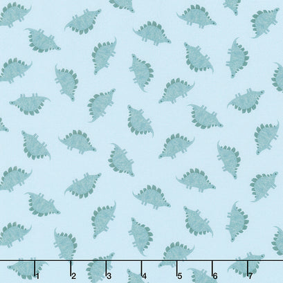 D Is For Dinosaur - Stegosaurus Sterling Digitally Printed Yardage