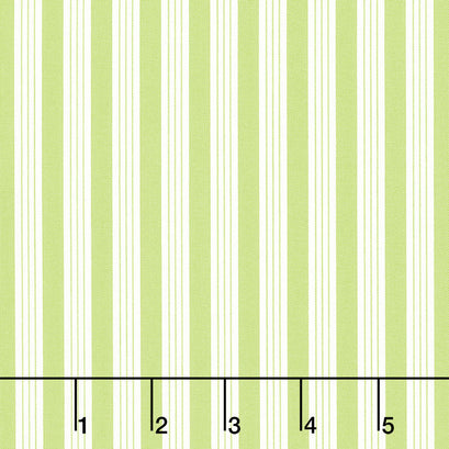 Fruit Cocktail - Ticking Stripe Apple Yardage