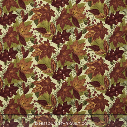 Country Road - Leaf Pile Spring Bud Yardage