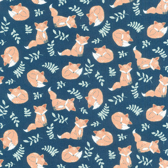 Find Your Path - Tossed Foxes Navy Yardage