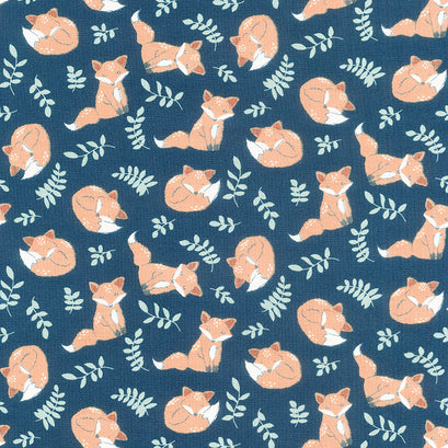 Find Your Path - Tossed Foxes Navy Yardage