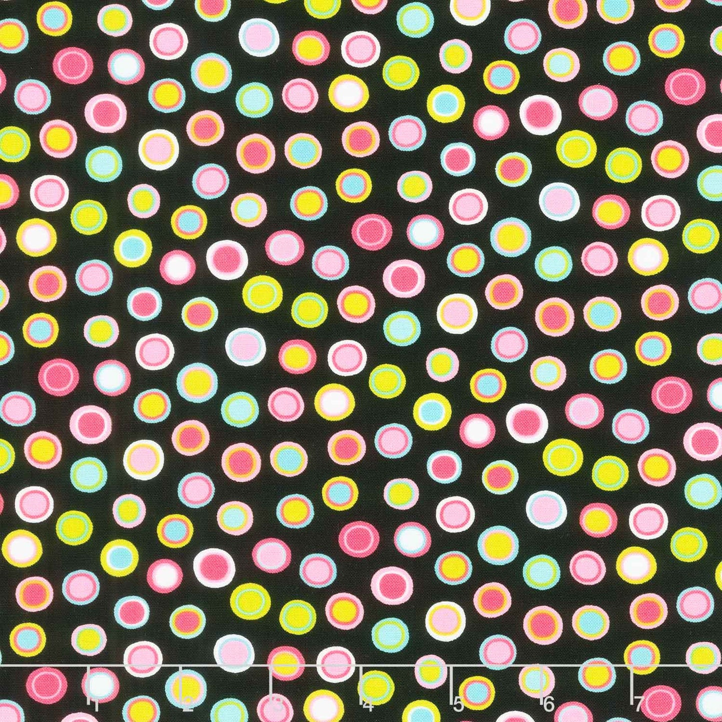 Sweet and Plenty - Inner Dots Black Licorice Yardage Primary Image