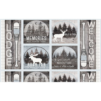 Wild Woods Lodge - Craft Panel Multi Yardage