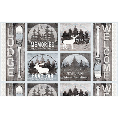 Wild Woods Lodge - Craft Panel Multi Yardage