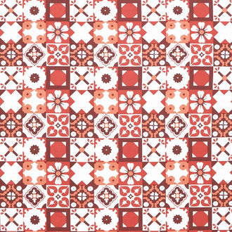 Wild Rose - Tiles Red Yardage