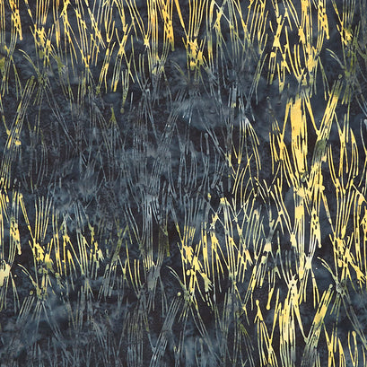 River Walk Batiks - Scattered Lines Black Raven Yardage
