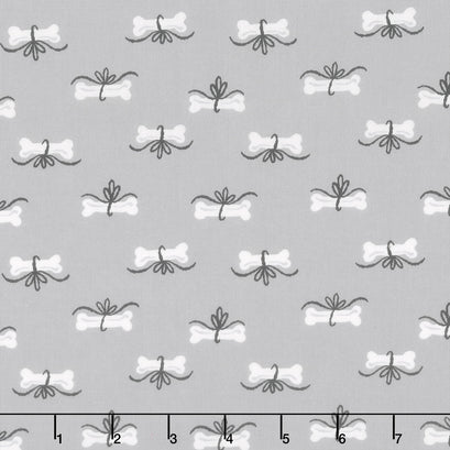 Furry and Bright - Bones Gray Yardage