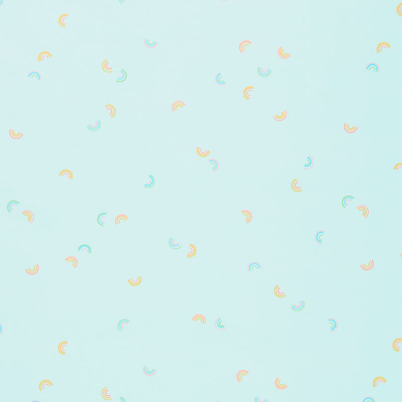 Cozy Cotton Flannels - Rainbows Mint Yardage Primary Image