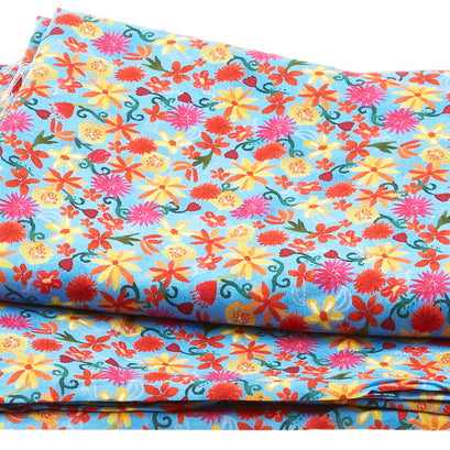 La Vida Loca - Flower Fiesta Blue 2 Yard Cut