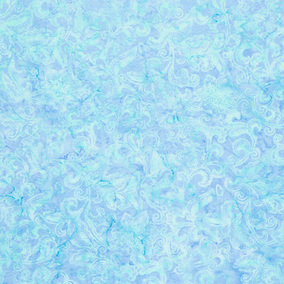 Tonga Batiks - Flutter Vintage Vines Sky Yardage