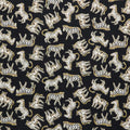 Earth Song - Zebras Black Metallic Yardage Primary Image