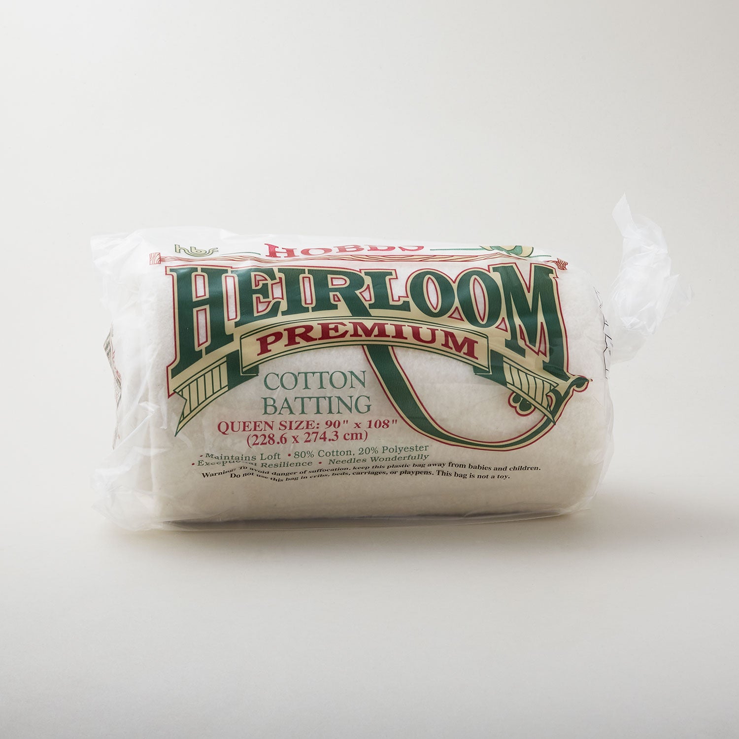 Hobbs Heirloom 80/20 Cotton Batting Queen 90" x 108"