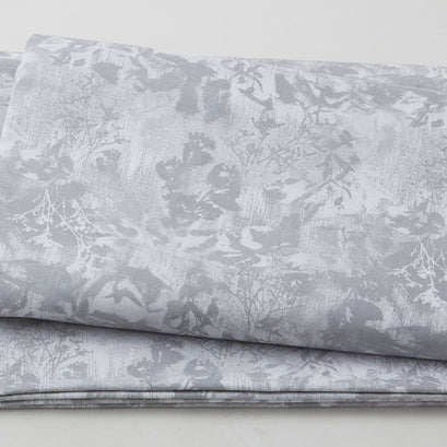 Lumina - Abstract Foliage Light Gray 108" Wide 3 Yard Cut